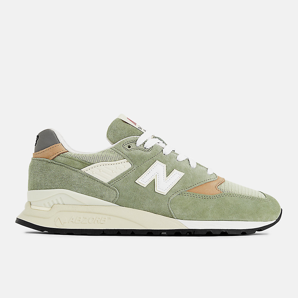 New Balance Made in USA 998 Shoes Olive with Incense